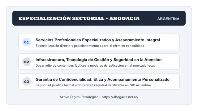 Enfoque temático y aplicaciones de negocio para el activo digital abogacia.net.ar (Abogacia)